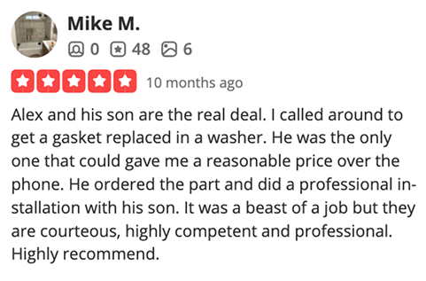 Customer review 1